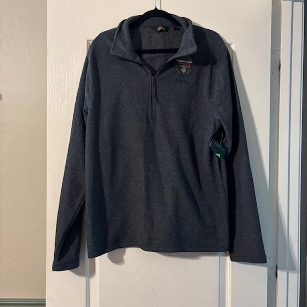 NWT Men's Pacific Trails Gray half zip sweatshirt SZ L